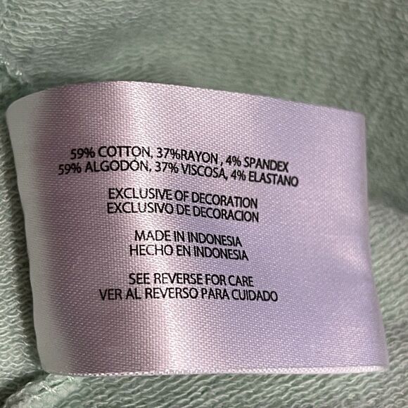 Orvis Hoodie Womens Large Mint Green Pullover Stretch Cotton Blend Soft Casual - Picture 11 of 12